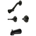 Kingston Brass Two-Handle Tub and Shower Faucet, Matte Black KB240